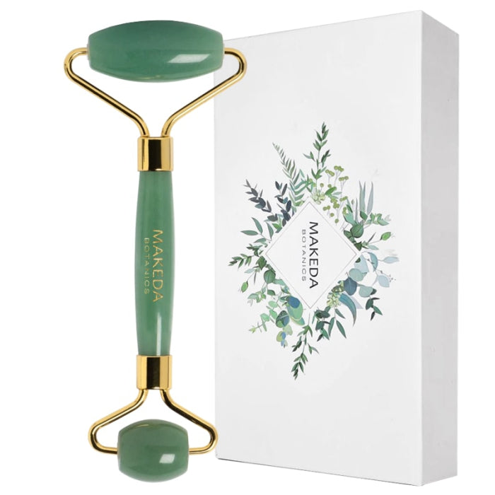 Двоен масажен ролер за лице ЗЕЛЕН АВАНТЮРИН